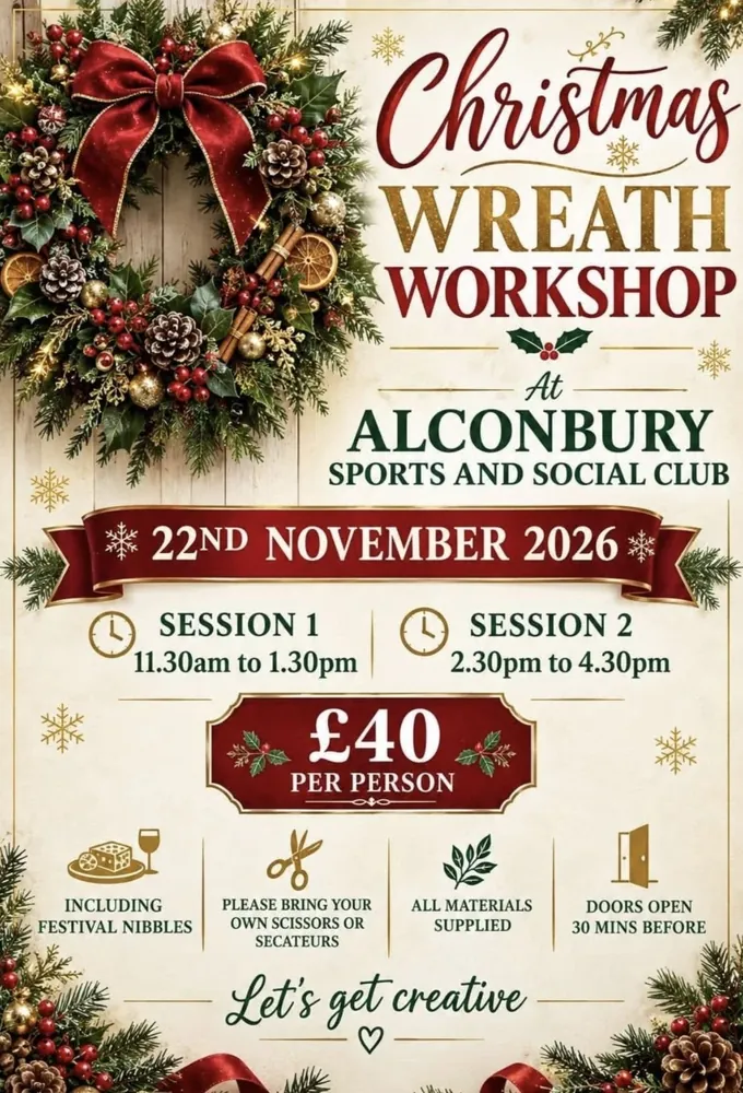 Christmas Wreath Workshop poster