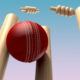 Cricket ball hitting a wicket