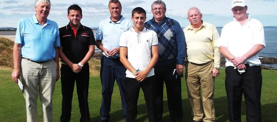 Group of golfers on the tee