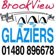 BrookView Glaziers Logo and Phone number